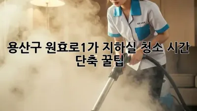 용산구 원효로1가 지하실 청소🧹, ⏳시간 단축 꿀팁!